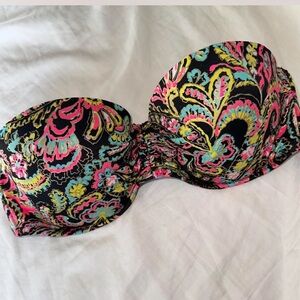 Victorias Secret 36C print strapless Bikini Top